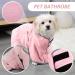 1 Piece Absorbent Pet Bathrobe - Quick Drying Towel for Dogs & Cats | Pink Swim Towel - Buy Online on GoSupps.com