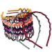 Duufin 12 Pieces Zigzag Headbands - Non-slip Plastic Sharks Tooth Comb Headbands for Girls and Women - 12 Colors - Buy Online on GoSupps.com
