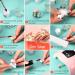 French Nail Trimmer Set - Stainless Steel Cutter with 5 Spare Blades for Acrylic Nails - DIY Manicure Tool with 2 Handles - Silver - Buy Online on GoSupps.com