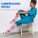 Actinput Compression Stockings for Men & Women - 4 Pairs Colorful Support Socks for Sports Travel Running & Cycling - Size L-XL - Buy Online on GoSupps.com