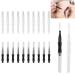 20 Pcs Micro Eyebrow Brush With Cap Micro Brow Brush Eyebrow Lamination Brush 2 Size Eyebrow Spoolie Brush Tools Portable Spooly Brushes Mascara Lash Brush for Eyelash Lift Extensions (20pcs)