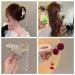 2Pcs Pearl Tassel Hair Clips for High Ponytail - Flower Rhinestone Gold Fashion Hair Accessories - Buy Online on GoSupps.com