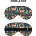 Christmas Tree Elk Print Unisex Sleep Eye Mask - Soft Comfort Eye Shade for Travel Yoga & Shift Work - Buy Online on GoSupps.com