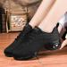 Buy Jazz Shoes for Women - Lace Up Dance Sneakers with Split Sole & Air Cushion - Modern Platform Shoes - Size 37 EU - Black - Buy Online on GoSupps.com