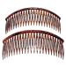 Topkids Accessories 12cm / 4.7" Large Plastic Hair Comb Combs Hair Clips Hair Slides Hair Accessories Side Combs Hair Grips For Women Ladies & Girls (Tort Brown)