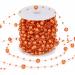 Supzone 99 Feet Christmas Tree Beads Garland Artificial Pearls Strands Chain Plastic Beads Roll for Christmas Wedding Holiday Party Home Indoor Outdoor Decoration DIY Crafts (Pumpkin) Pumpkin Beads Garland