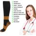 MELERIO Copper Compression Socks for Edema & Varicose Veins | 4 Pairs L-XL for Men & Women - Ideal for Travel - Buy Online on GoSupps.com