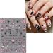 5D Halloween Nail Stickers 4 Sheets 5D Self-Adhesive Embossed Pink Nail Decal Pumpkin Ghost Nail Art Decoration Design Supplies - Buy Online on GoSupps.com