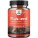 Flaxseed Oil 1000mg Softgels - High Potency Flax Seed Oil Softgels for Heart Health Digestion and Brain Support - Cold Pressed Flaxseed Providing Plant Based Omega 3 6 9-60 Count
