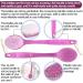 Curved Long Handle Back Bath Brush 2 Pack - Medium Stiff Bristles for Exfoliation - Shower Scrubber for Men & Women - Buy Online on GoSupps.com