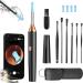 Ear Wax Removal Tool AUIOEY Ear Cleaner Otoscope with Camera Ear Cleaning Kit Set Earwax Removal Kit with 6 Ear Pick Ear Camera 1080P for iPhone iPad Android Phones Black
