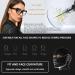 Hubeye Cat Eye Reading Glasses for Women - Fashionable Large Frame Anti-Blue Light 2.50 Diopters with Glasses Holster - Buy Online on GoSupps.com