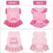 4 Pieces Pet Dress Shirt | Cute Dog Sundress for Small Dogs & Cats | Summer Apparel Clothes with Ruffles | Puppy Princess Dress (Size M) - Medium - Buy Online on GoSupps.com