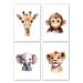 Lavema pictures children's room decoration happy Africa safari animals |Poster A4 without picture frames |Murals young girls |Animal pictures children's room |Baby room decoration |Wall poster