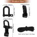 DIY Paracord Bracelet Handicraft Set - 10pcs Black Paracord Cord & U-Shape Stainless Steel Buckles for Outdoor Survival Gear - Buy Online on GoSupps.com