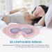Upgraded 3D Deep Contoured Sleep Mask for Men Women - Adjustable Strap Eye Cover for Travel Yoga Nap - Pink - Buy Online on GoSupps.com