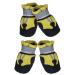 Reestboo paw protection dog 4 pieces of slide shoes Pfot protection dog boots with reflective straps and Velcro fasteners outdoor dog shoes snowshoes for large dogs yellow (XL) XL yellow
