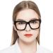 OCCI CHIARI Blue Light Blocking Glasses for Women Oversized Fashion Eyeglasses Reduce Eyestrain Computer Glasses Black