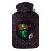 Hugo Frosch hot water bottle with classic 1.8 l velour cover "Movie" Frankenstein