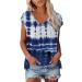 Short Sleeve T Shirts Clothing Woman T-Shirt Casual Black Clothing Top Women's Floral Pattern for Women Crop Tops Shirt Shirts Top Women's Summer Tank Top 4-blue XXL - Buy Online on GoSupps.com