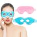 Piwosgol 2 piece of eye mask cooling cooling mask eyes reusable gel cooling eye mask warm/cold therapy eyes cool pads for migraines swollen tired eyes dry eyes blue + pink