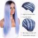 Shop 26-Inch Kkjkk Long Straight Blue Wig - Heat-Resistant Synthetic Middle Part Wig for Daily Use | Women's Hair Replacement Solutions - Buy Online on GoSupps.com