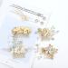 Gold Flower Leaf Hair Combs, Pearl Pins, Rhinestone Barrettes - 36 Pack Set for Wedding & Prom Hairstyles - Buy Online on GoSupps.com