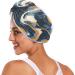Dark Blue Khaki Abstract Graffiti Hair Towel 2 Pack - Super Absorbent Quick Dry Hair Turbans for Women & Girls | Stylish Hair Drying Solution - Buy Online on GoSupps.com