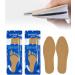 Orthopedic Leather Insoles for Pronation & Supination - 2 Pairs Heel Inserts & Wedge Pads for Men & Women (Size 39-40 - Buy Online on GoSupps.com