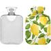 Watercolor Lemon Leaves Heat Bottle | 2L Hot Water Bottle for Pain Relief | Ideal for Neck & Shoulder Relief - Buy Online on GoSupps.com