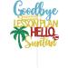 Colorful Glitter Goodbye Lesson Plan Hello Suntan Cake Topper Let the Adventure Begins/Beaching not Teaching Hawaiin Luau Summer Beach Vacation Retirement Party Decorations - Buy Online on GoSupps.com