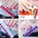 Self-Adhesive Nail Film - 14 Glitter Gradient Sheets (196 PCs) | Nail Art Stickers Manicure Set with Nail Files & Rubber Shaver for DIY Decoration - Buy Online on GoSupps.com