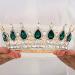 Yovic Baroque Wedding Crown Rhinestone Bridal Tiara - Gold+Green - Buy Online on GoSupps.com