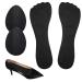 2 Pairs High Heel Pads Soft 3/4 High Gel Heel Cushion Inserts High Heel Non Slip Pads Black Dress Shoe Inner Insoles Self-Adhesive Anti Slip Soles Cushioning Insoles for Flats Boots Sandals Women