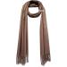 GFM Smooth Shiny Pashmina Style Scarf in Cadbury Brown - L9 - Buy Online on GoSupps.com