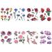 GlaryYears 3D Floral Temporary Tattoos - Rose Chrysanthemum Designs for Women | Waterproof Body Art Stickers | Medium Size - Buy Online on GoSupps.com