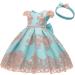 MYRISAM Flower Girls Lace Tutu Dress with Headwear | 0-3 Months Blue - Buy Online on GoSupps.com