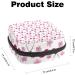 Stylish Women's Portable Period Kit | Bonds Storage Pockets - Hot Watercolor Pink Flower & Cherry Pattern - Buy Online on GoSupps.com