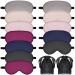 12 Pieces Sleep Silk Mask Soft Eye Mask Adjustable Strap Blindfold Eyeshade Smooth Sleeping Mask Comfortable Sleep Eye Cover with Bag for Sleep 6 Colors