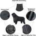 Minezi Waterproof High Collar Dog Raincoat Set - Reflex Stripes & Zippers Black Size S (32-35cm Back Length) - Ideal for All Dog Breeds - Buy Online on GoSupps.com