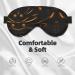 Black and Gold Soft Eye Mask for Sleep | Comfortable Sleeping Eye Mask for Men & Women | Perfect for Travel - Buy Online on GoSupps.com