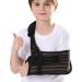 Kids Arm Sling for Shoulder Injury with Removable Shoulder Strap Breathable Mesh Fabric Shoulder Immobilizer for Boys and Girls Children Medical Arm Sling for Showering Beach Use (Large)