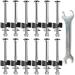 POROHOM 12 PCS Trampoline Screws, Long Screw Trampoline Replacement Parts, Anti-Loose Trampoline Bolts and Nuts,Trampoline Accessories Trampoline Stability Tool- 3"(Length)