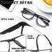 Hubeye 3 Pairs TR90 Sports Glasses - Ultralight Anti-Blue Light Computer Glasses for Men & Women - Black/Blue/Transparent - 0.0 Diopters - International Shipping Available - Buy Online on GoSupps.com