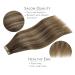 Buy If-of-Hearted Tape Hair Extensions 40PCs 60g - 25cm Balayage Chocolate Brown to Caramel Blonde Real Hair - Invisible Tape In Extensions - Buy Online on GoSupps.com