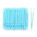 Medsuo 100PCs plastic double head dental picks soft dental floss picks interdental brush facers sticks portable oral dental brush cleaning tool (blue)