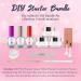 SNS Nail Dip Powder Kit - DIY Starter Bundle (Pink & White) | Foundation Powder Activator Top Coat & More for Perfect Nails - Buy Online on GoSupps.com
