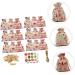 Alipis 1 Set Christmas Calendar Christmas Banner Wooden Decor Xmas Favor Bags Cotton Small Cloth Bag - Buy Online on GoSupps.com