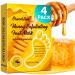 Foot Peel Mask With Honey, Tea Tree and Aloe Vera (4 Pairs ), Exfoliating Foot Mask For Men & Women, Effective For Cracked Heels Repairing, Removing Dead Skin and Callus & Dry Toe Skin 1 Count (Pack of 4) Honey
