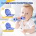 Scuwtocn Upgrade Remote Teething Toys for 6-12 Months Baby - Blue | Soft Silicone Teether with Remote Control Shape for Sensory Gum Soothing - Buy Online on GoSupps.com